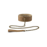Ouch!-Brown-Halsband-Met-Ketting